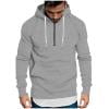 Taqqpue Men Hoodies Casual Solid Color Drawstring Half Zip Pullover Tops Fall Winter Loose Fit Sport Plus Size Hooded Sweatshirt Outwear with Pockets