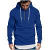 thumbnail image 1 of Taqqpue Men Hoodies Casual Solid Color Drawstring Quarter Zip Pullover Tops Fall Winter Loose Fit Sport Plus Size Hooded Sweatshirt Outwear with Pockets, 1 of 6