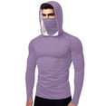 thumbnail image 1 of Taqqpue Men Women Sun Protection Hoodie Shirt UPF 50+ Long Sleeve UV SPF T-Shirts Solid Color Rash Guard Fishing Swimming Lightweight Blouse Tops, 1 of 2