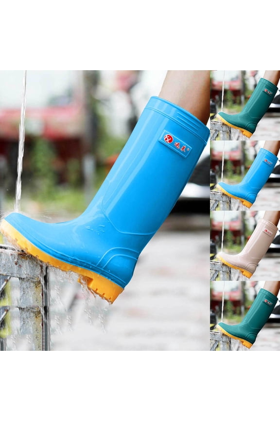Men Women's Tall Waterproof Rain Boot Outdoor Garden Shoes Mid Height Rain Shoes for Outdoor Gardening Work Walking for Women Men