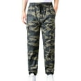 thumbnail image 1 of Taqqpue Men's Camo Jogger Pants Elastic Waist Drawstring Military Army Cargo Pants Leg-Bound Tapered Casual Camouflage Tactical Pants, 1 of 5