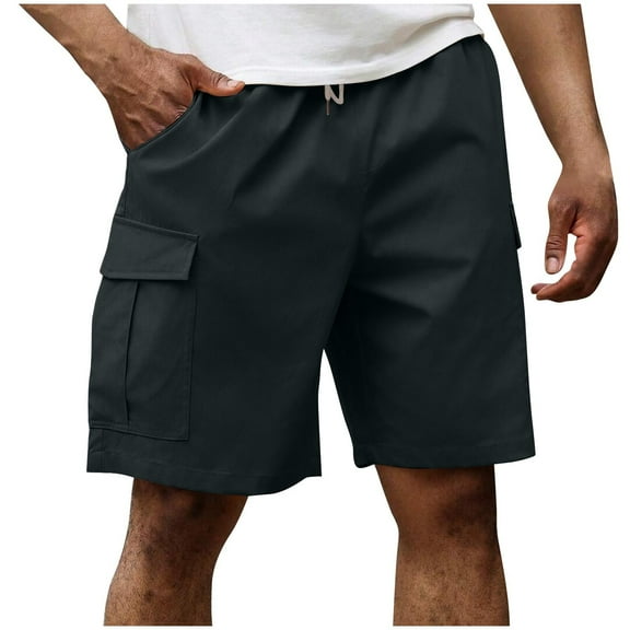 Taqqpue Men's Cargo Shorts Summer Outdoor Work Hiking Shorts Casual Relaxed Fit Lightweight Multi-Pocket Quick Dry Shorts
