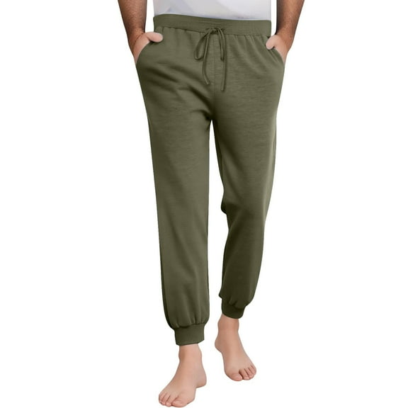 Taqqpue Men's Casual Lightweight Stretch Joggers Athletic Pants Summer Relax Fit Drawstring Elastic Waist Soft Pants