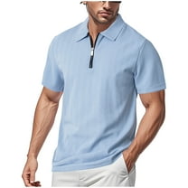 Taqqpue Men's Casual Shirts Half Zipper Short Sleeve Shirt Fashion Collared Daily Fashion Outdoor Golf Tee Tops M-3XL