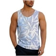 thumbnail image 1 of Taqqpue Men's Floral Tank Tops Crew Neck Sleeveless Tees Quick Dry All Over Print Casual Sport T-Shirts Hawaii Beach Vacation, 1 of 6