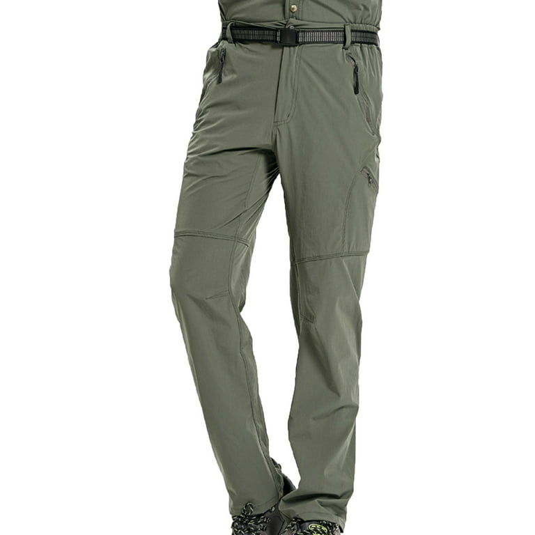Taqqpue Men's Hiking Pants with Belt Outdoor Quick-Dry Lightweight