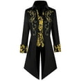 thumbnail image 1 of Taqqpue Men's Medieval Tailcoat Jacket Embroidery Vintage Gothic Steampunk Tuxedo Halloween Victorian Literature Retro Costume Coat Uniform, 1 of 8