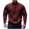 thumbnail image 1 of Taqqpue Men's Running Shirts Solid Color Long Sleeve Athletic Sweatshirt Lightweight Quick Dry Quarter Zip Pullover Tops with Pockets for Men Workout Gym Golf Under 10, 1 of 4