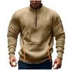 thumbnail image 1 of Taqqpue Men's Sweatshirt Solid Color Long Sleeve Athletic Sweatshirt Running Shirts Lightweight Quick Dry Quarter Zip Pullover Tops with Pockets for Men Workout Gym Golf, 1 of 4