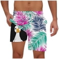 thumbnail image 1 of Taqqpue Men's Swim Trunks Hawaiian Bathing Mesh Lining Suit Swimsuits Casual Summer Elastic Waist Drawstring Beach Shorts with Compression Liner, 1 of 5