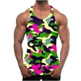thumbnail image 1 of Taqqpue Men's Tank Tops Camouflage Print Sleeveless Round Neck Muscle T Shirts Workout Gym Bodybuilding Beach Tops, 1 of 5