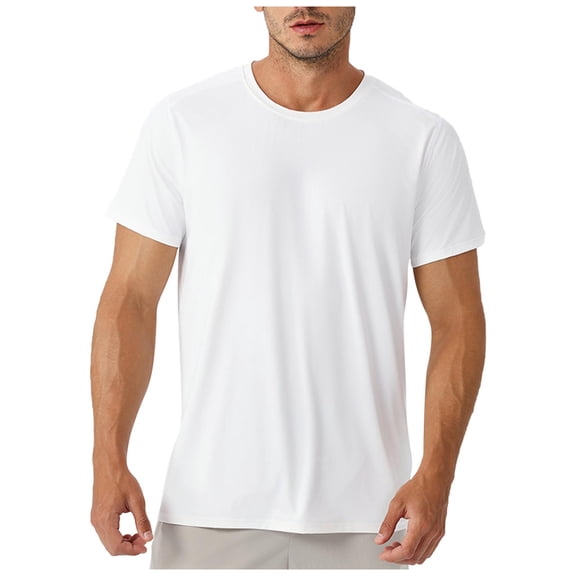 Taqqpue Men's UPF 50+ Sun Protection Shirts Swim SPF UV Quick Dry Short Sleeve T-Shirts for Athletic Fishing Rash Guard Performance Shirt