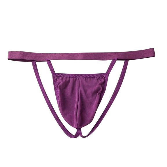 Taqqpue Men's Underwear Thong Briefs Sexy Low Rise G-String Briefs, Breathable & Stretchable T-Back Lingerie 3D Support Pouch Underpants