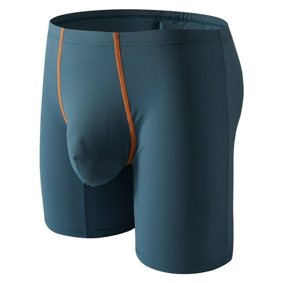 Taqqpue Men's Underwear Value Performance Boxer Briefs Support Pouch ComfortSoft Boxer Brief for Men, Long Leg Moisture-Wicking Breathable Underwear