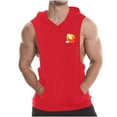 thumbnail image 1 of Taqqpue Men's Workout Hooded Tank Tops Summer Solid Color Sleeveless Gym Hoodies Bodybuilding Muscle Cut Off Hawaiian Palm Tree Print T-Shirts Hawaii Beach Vacation, 1 of 7