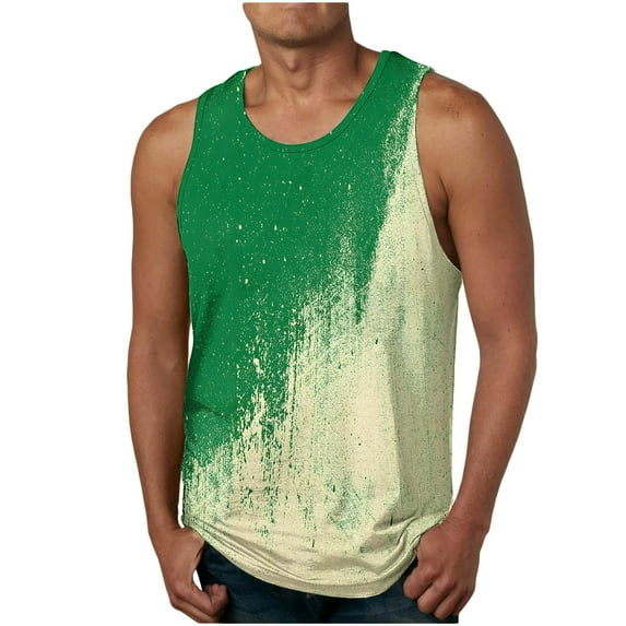 Taqqpue Men's Workout Tank Tops Summer Solid Color Sleeveless Muscle Shirts Quick Dry Running Shirts Athletic Training Sports