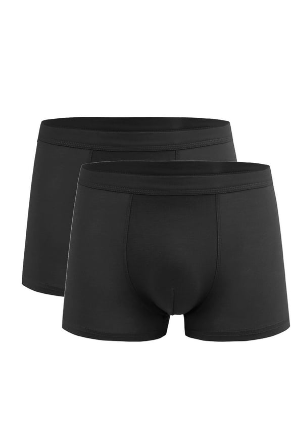Mens' Boxer Briefs Super Fit Breathable Underwear Quick-Dry Performance Moisture-Wicking Soft Comfort Lightweight Briefs Underpants 2 Pack