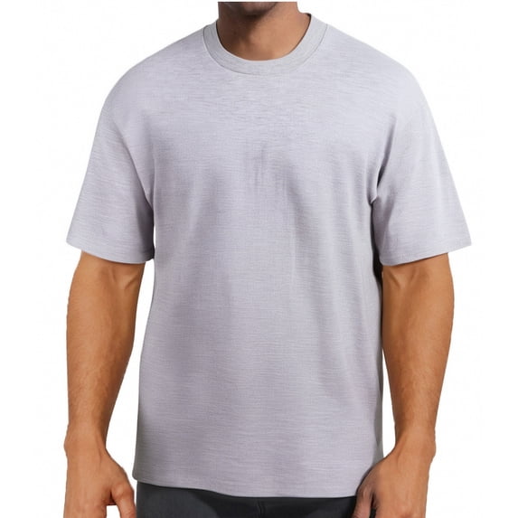 Taqqpue Mens Casual Crew Neck T-Shirts Plus Size Short Sleeve Shirts Solid Loose Fit Summer Tee Tops S-4XL