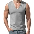 thumbnail image 1 of Taqqpue Mens Casual Sleeveless Shirts Cotton V Neck Tank Tops Summer Workout Gym Muscle Tee Summer Running Training Athletic Wear, 1 of 7