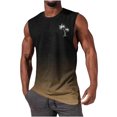 thumbnail image 1 of Taqqpue Mens Graphic Tank Tops Casual Sleeveless Muscle Shirts Beach Hawaiian Coconut Tree Patriotic Tank Tops, 1 of 4