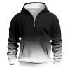 thumbnail image 1 of Taqqpue Mens Hoodie Long Sleeve Casual Gradient Color Hooded Sweatshirts Fall Winter Loose Fit Athletic Half Zip Pullover Tops with Pockets, 1 of 6