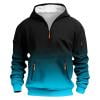 thumbnail image 1 of Taqqpue Mens Hoodie Long Sleeve Casual Gradient Color Hooded Sweatshirts Fall Winter Loose Fit Athletic Half Zip Pullover Tops with Pockets, 1 of 6