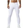 thumbnail image 1 of Taqqpue Mens Jeans Pants Skinny Slim Fit Comfy Fashion Denim Stretch Fit White Biker Denim for Streetwearand Casual Style, 1 of 9