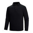 thumbnail image 1 of Taqqpue Mens Long Sleeve Shirts Casual Solid Color Slim Fit Button Pullover Sweatshirts Knitted Sweater for Men, 1 of 2