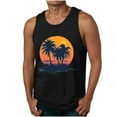thumbnail image 1 of Taqqpue Mens Plus Size Tank Tops Casual Crew Neck Workout Gym Sleeveless Shirts Summer Beach Quick Dry Palm Tree Vintage Style T-Shirt, 1 of 5