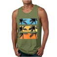 thumbnail image 1 of Taqqpue Mens Plus Size Tank Tops Casual Crewneck Hawaiian Sleeveless Shirts Quick Dry Graphic Beach Coconut Tree Gym Tank Tops for Workout Athletic Training Sports, 1 of 5