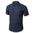 thumbnail image 1 of Taqqpue Mens Short Sleeve Dress Shirts Wrinkle Free Casual Button Down T Shirts Summer Basic Solid Color Tops, 1 of 6