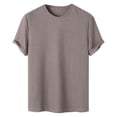 thumbnail image 1 of Taqqpue Mens Short Sleeve Top Waffle T-Shirts Solid Crew Neck Comfy Casual Shirt Summer Trendy Beach Tee Tops, 1 of 6