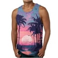 thumbnail image 1 of Taqqpue Mens Summer Beach Tank Top Casual Tropical Hawaiian Palm Tree Print Sleeveless Shirts Quick Dry Muscle Tee Vacation Shirts, 1 of 5