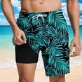 thumbnail image 1 of Taqqpue Mens Swim Trunks with Compression Liner 7inch, Quick Dry Bathing Suit with Pockets, Lightweight Hawaiian No-Chafing Elastic Waist Swim Shorts for Men, 1 of 6