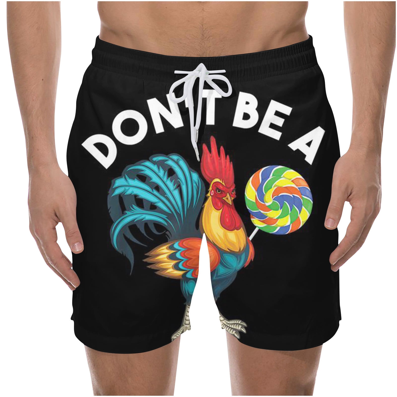 Taqqpue Mens Swim Trunks Funny Swim Trunks Humorous Waterproof