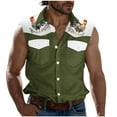 thumbnail image 1 of Taqqpue Mens Tank Tops Casual Graphic Sleeveless Button Down Shirts Vests Summer Loose Fit Beach Vacation Tee Shirts with Pockets, 1 of 5