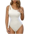 thumbnail image 1 of Taqqpue One Shouder One Piece Swimsuit for Women Tummy Control Bathing Suits Slimming Swinsuit Modest Full Coverage Keyhole Swimwear, 1 of 5