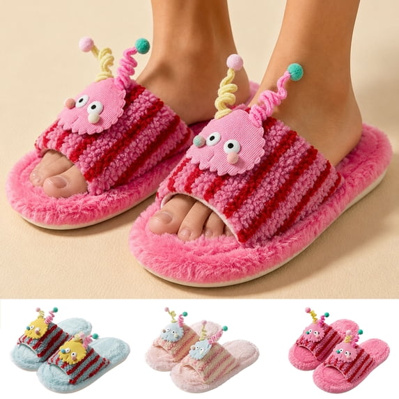 Taqqpue Open Toe Slipper for Women Women Open Toe House Slippers Breathable Linen Slide Slippers Flat Indoor Slippers For Women All Seasons Under 10 Winter Keep Warm House Slippers
