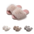 thumbnail image 1 of Taqqpue Open Toe Slipper for Women Women Fashionable Casual Winter Open Toe Home Friendly Soft Cotton Flat Slippers House Slippers for Women, 1 of 8