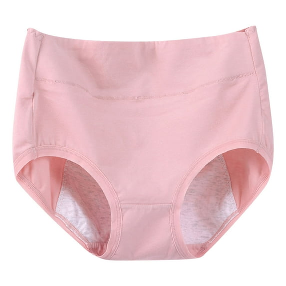 Taqqpue Period Underwear for Women Plus Size Leak Proof Menstrual Period Panties Womens Cotton High Waist Incontinence Period Underwear Breathable Postpartum Menstrual Protective Briefs