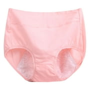 Taqqpue Period Underwear for Women Plus Size Leak Proof Menstrual Period Panties Womens Cotton High Waist Incontinence Period Underwear Breathable Postpartum Menstrual Protective Briefs