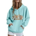 thumbnail image 1 of Taqqpue Plus Size Hoodies for Women Casual Printed Drawstring Hooded Sweatshirt Fall Winter Long Sleeve Tops Loose Fit Y2K Oversized Hoodie Pullover with Pockets, 1 of 6