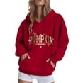 thumbnail image 1 of Taqqpue Plus Size Hoodies for Women Casual Printed Drawstring Hooded Sweatshirt Fall Winter Long Sleeve Tops Loose Fit Y2K Oversized Hoodie Pullover with Pockets, 1 of 6