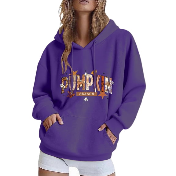 Taqqpue Plus Size Hoodies for Women Casual Printed Drawstring Hooded Sweatshirt Fall Winter Long Sleeve Tops Loose Fit Y2K Oversized Hoodie Pullover with Pockets