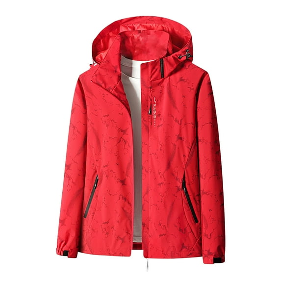 Taqqpue Plus Size Rain Jackets for Women Waterproof Lightweight Warm Winter Outdoor Insulated Snow Ski Jackets Zipper Pockets Hooded Lined Rain Coat Windbreaker Thick Mountaineering Suit Ski Suit