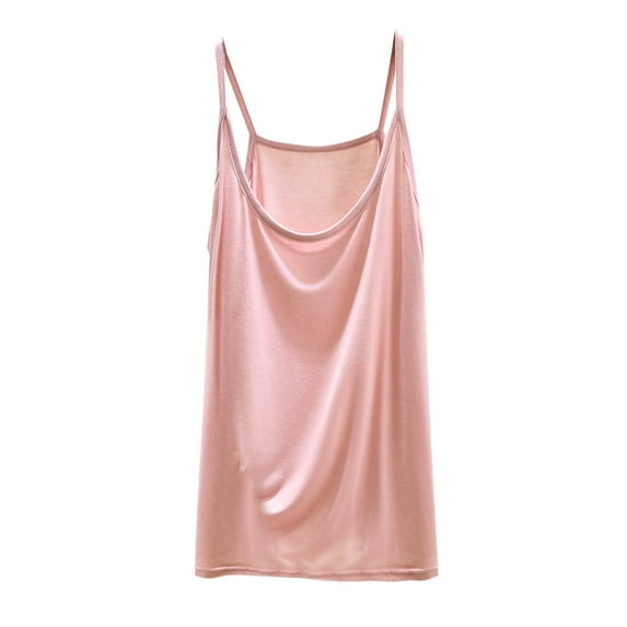 Taqqpue Plus Size Spaghetti Strap Tank Top for Women Summer Scoop Neck Camisole Tops Casual Solid Color Sleeveless Flowy T Shirts for Beach M-5XL