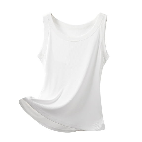 Taqqpue Plus Size Tank Tops for Women Summer Sleeveless Crew Neck Casual T Shirts Solid Ribbed Loose Top Blouse XL-5XL