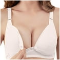thumbnail image 1 of Taqqpue Pregnant Women's Breastfeeding Bra Solid Color Adjustable Strap Cotton Pre Opening Button Breast Feeding Bra Maternity Sleep Bras, 1 of 3
