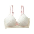 thumbnail image 1 of Taqqpue Pregnant Women's Breastfeeding Bra Solid Color Adjustable Strap Pre Opening Button Breast Feeding Bra Cotton Lace Maternity Sleep Bras for Women, 1 of 4