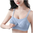 thumbnail image 1 of Taqqpue Pregnant Women's Breastfeeding Bra Solid Color Adjustable Strap Pre Opening Button Breast Feeding Bra Cotton Lace Maternity Sleep Bras for Women, 1 of 5